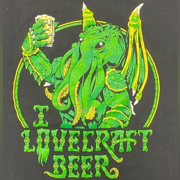 Tee Fury Lovecraft Men’s Unisex Black|Green I Lovecraft Beer Graphic Shirt Sz L - Picture 5 of 8